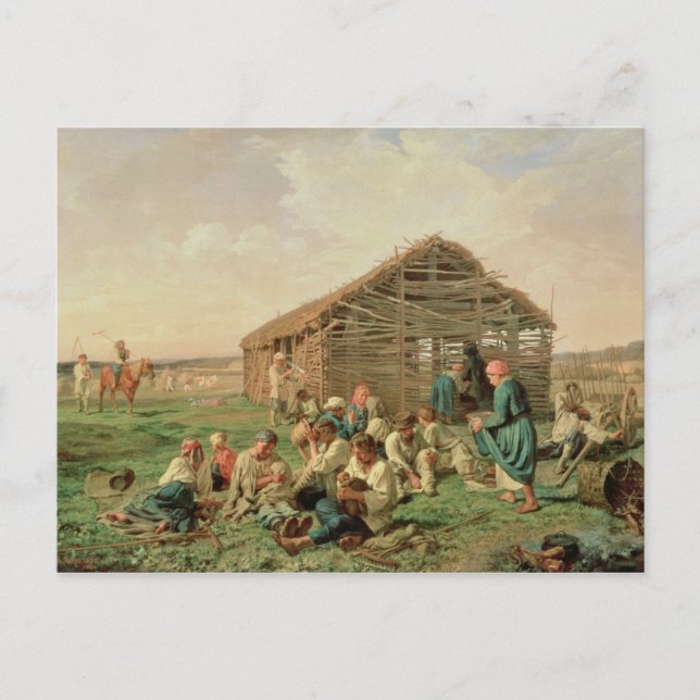 Rest during Haying, 1861 Postcard (Front)