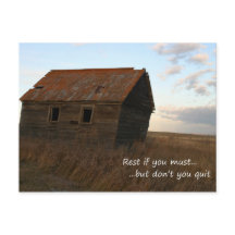 Rest if you must but dont you quit postcard