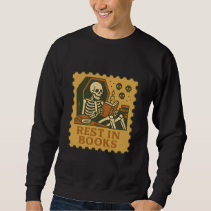 Rest in Books – Gothic Skeleton Reader Shirt
