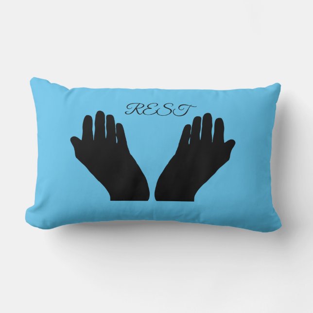 Rest in God's hands  Lumbar Pillow (Front)