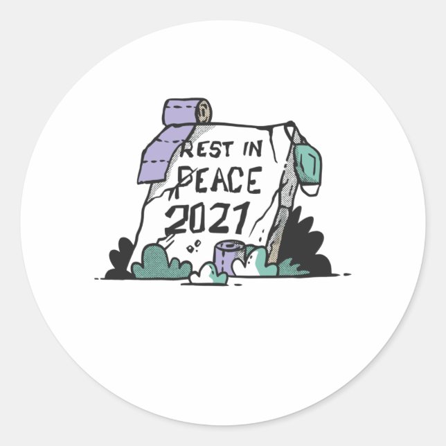 Rest in Peace 2021 Classic Round Sticker (Front)