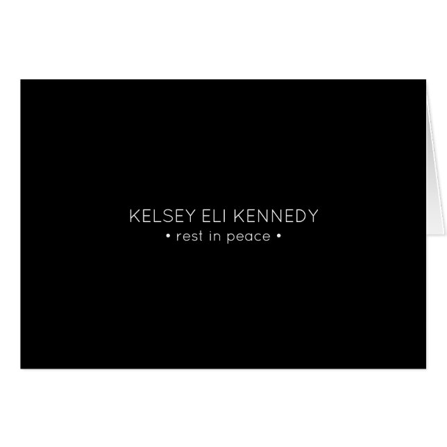 rest in peace funeral card (Front Horizontal)