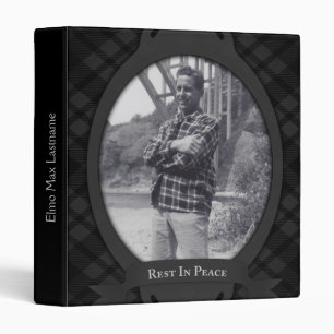 rest in peace funeral guest book binder