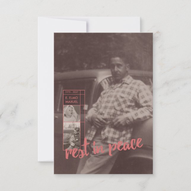 rest in peace funeral invitations (Front)