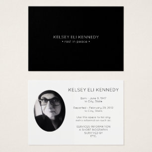 rest in peace funeral prayer card