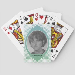 rest in peace memorial gift playing cards