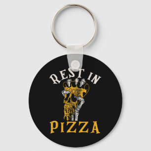 Rest In Pizza Funny Halloween Costume For Pizza Lo Keychain