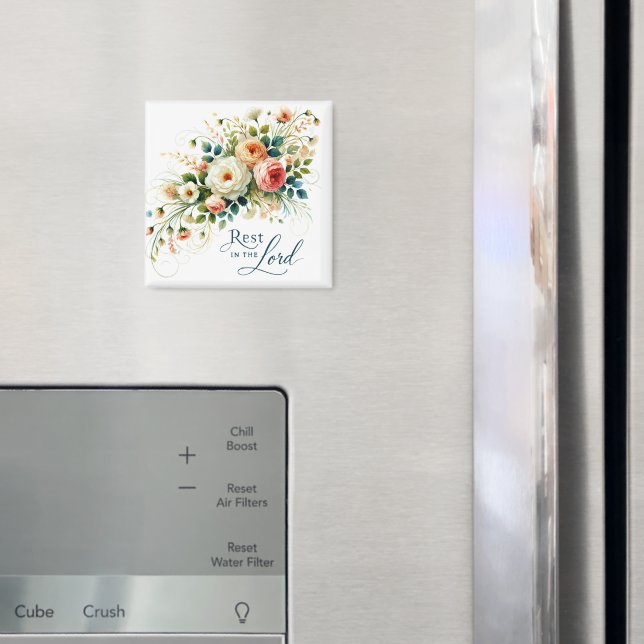 Rest in the Lord floral Magnet (In Situ (Fridge))