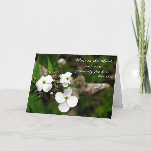 "Rest in the Lord" - Scripture Card (Front)
