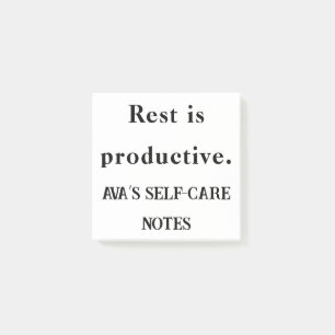 Rest Is Productive – Calm Custom Sticky Reminder Post-it Notes