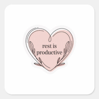Rest Is Productive Sticker | Self-Love Affirmation