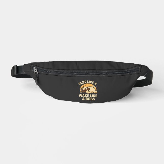 Rest Like A Pug - Wake Like A Boos Fanny Pack (Front)