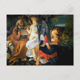 Rest on the Flight into Egypt by Caravaggio (1596) Postcard