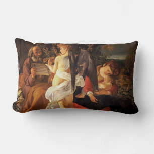 Rest on the Flight into Egypt (Caravaggio) Lumbar Pillow