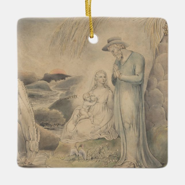 Rest on the Flight into Egypt Ceramic Ornament (Front)