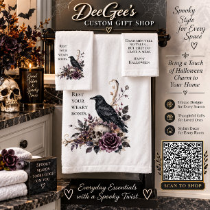 Rest Your Weary Bones Halloween Bath Towel Set