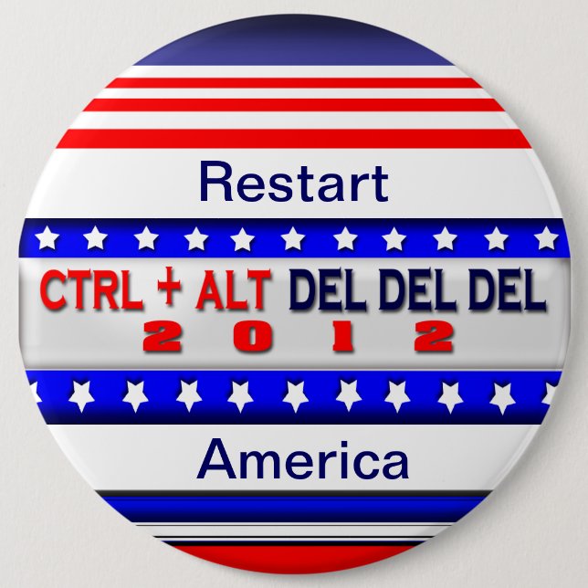 Restart America 6 Inch Round Button (Front)