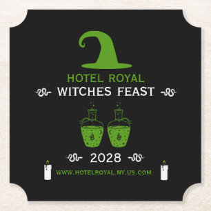 Restaurant And Hotel Halloween Meal Event Paper Coaster