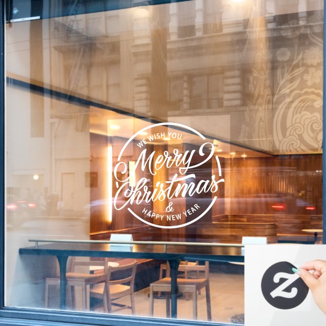 Restaurant and Office Christmas Holiday  Window Cling (Cafe Window)