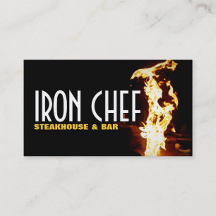 Restaurant Bar Iron Chef Cooking Classes Business Card