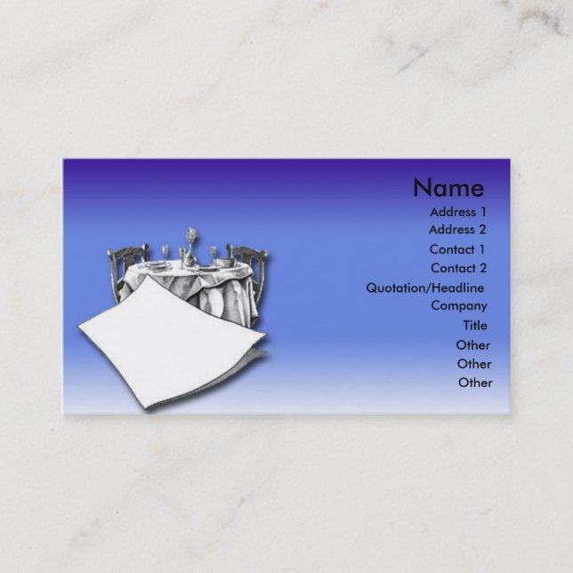 Restaurant Business Card (Front)