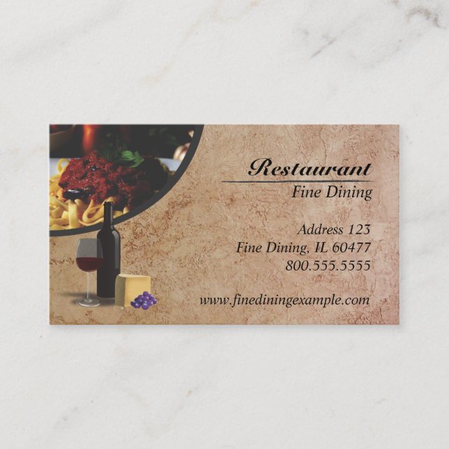 Restaurant Business Card (Front)