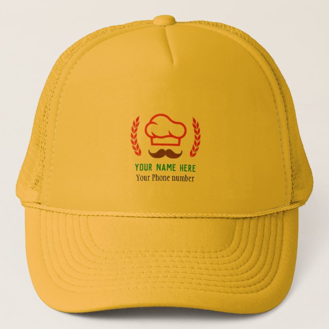 Restaurant Cap with Customized Logo (Front)