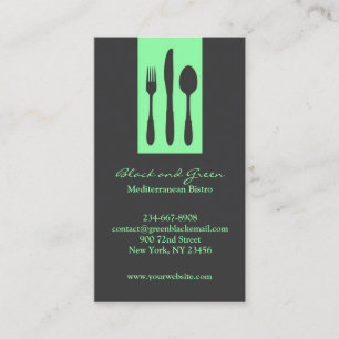 Restaurant Chef Carte de visite de restauration