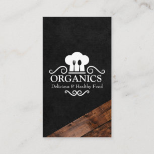 Restaurant Chef   Cooking Utensils   Wood Business Card