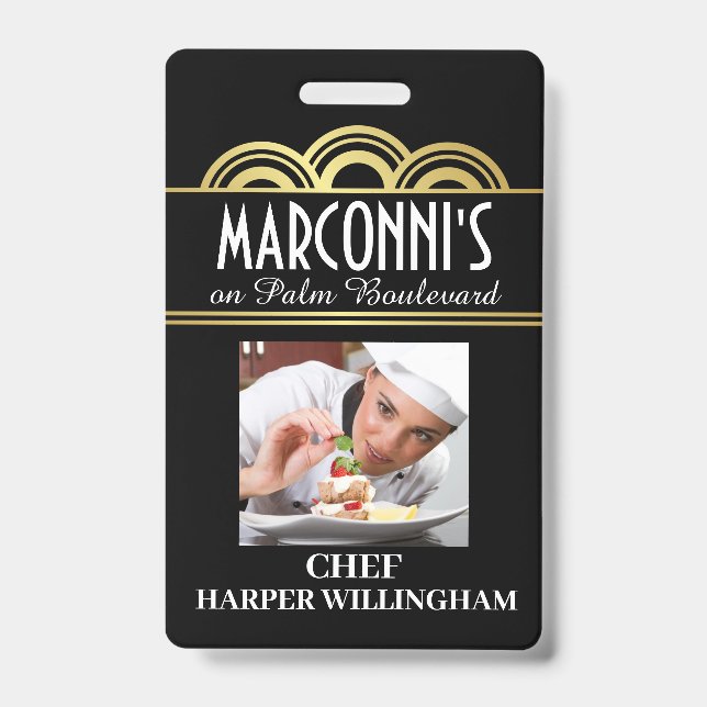 Restaurant Chef Lanyard Badge (Face)