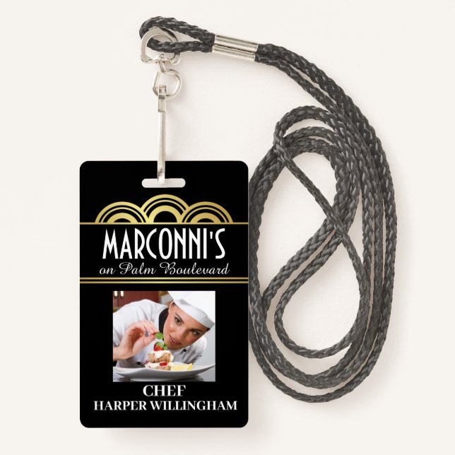 Restaurant Chef Lanyard Badge (Devant avec lanière)