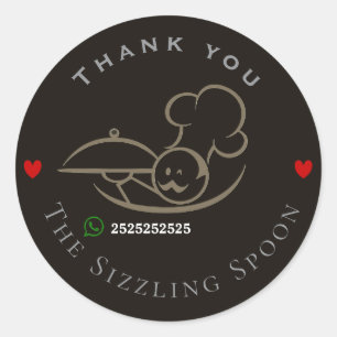 Restaurant classic round sticker