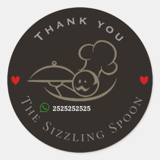 Restaurant  classic round sticker