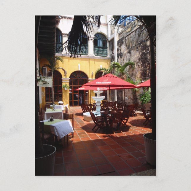 Restaurant Courtyard Postcard (Front)