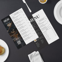 Restaurant créatif Menu arrière et avant