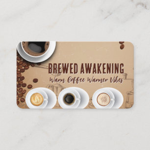 Restaurant   Cups of Brewed Coffee Business Card