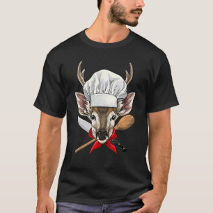 Restaurant Deer Chef Kitchen Cook Culinary Animal T-Shirt