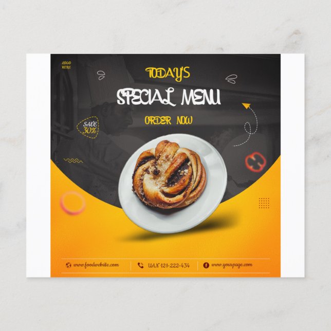 Restaurant flyers for your business (Back)