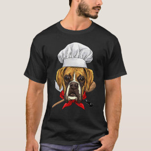 Restaurant German Boxer Chef Cook Kitchen Cooking  T-Shirt
