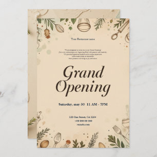 Restaurant Grand Opening Invitation