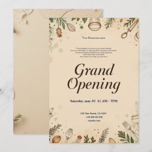 Restaurant Grand Ouverture Invitation