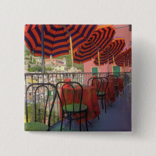 Restaurant in hillside town of Vernazza, Cinque 2 Inch Square Button