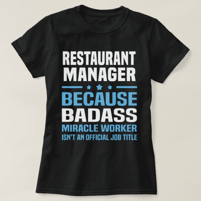 Restaurant Manager T-Shirt (Design Front)