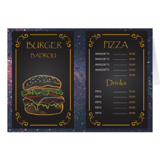 restaurant menu