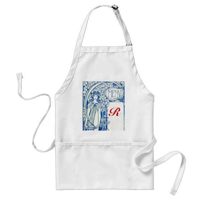 RESTAURANT MENU MONOGRAM STANDARD APRON (Front)