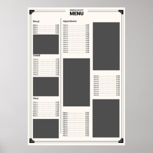 Restaurant Menu Poster