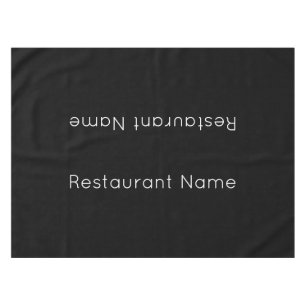 Restaurant Name Black and White Text Template  Tablecloth