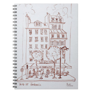 Restaurant on Boulevard   Saint-Germain, Paris Notebook