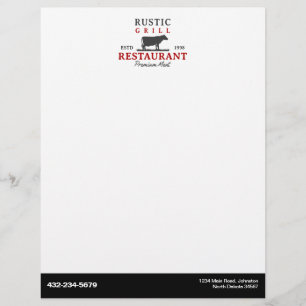 Restaurant or Any Other Business Letterhead