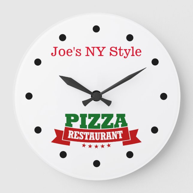 Restaurant Pizza Horloge murale (Recto)